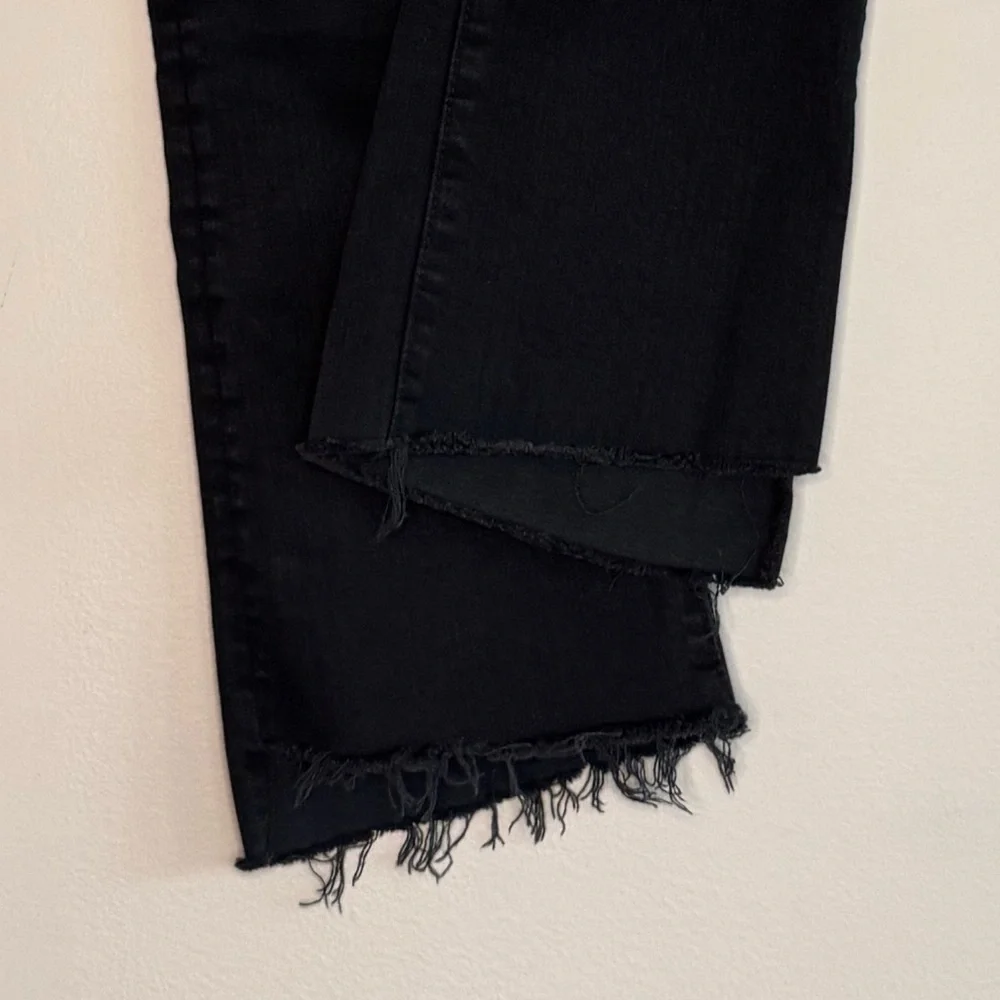 Mother Denim The Insider Crop Step Fray in wash Not Guilty Black Size 25 EUC - Picture 14 of 16